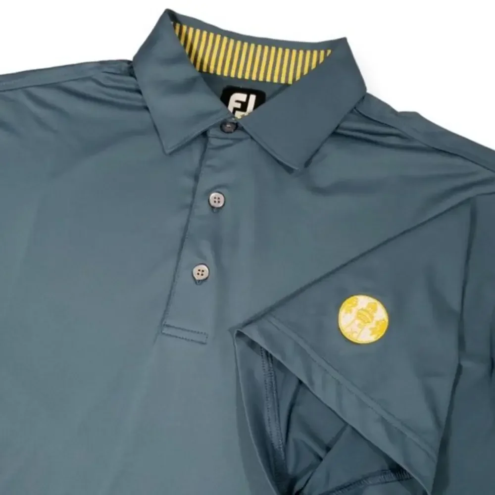FootJoy Mens Large Fernandina Beach Golf Club Athletic Short Sleeve Polo Florida